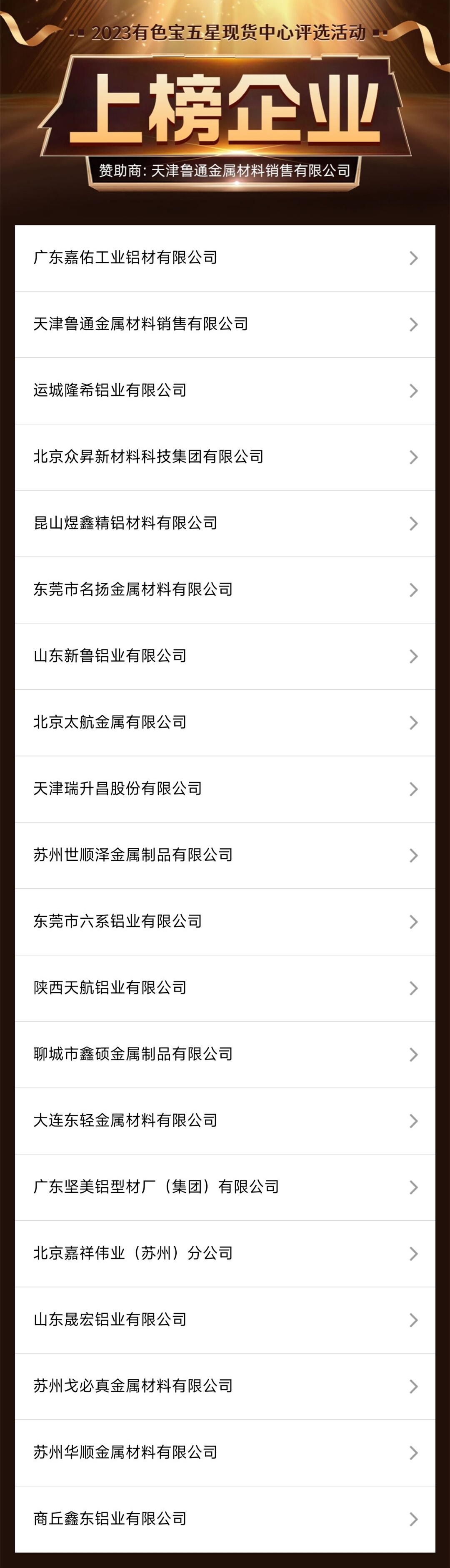 有色寶2023五星現(xiàn)貨中心評(píng)選活動(dòng)榜單揭曉！